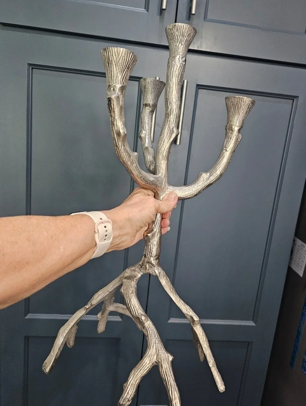 Metal Tree Branch Candelabra